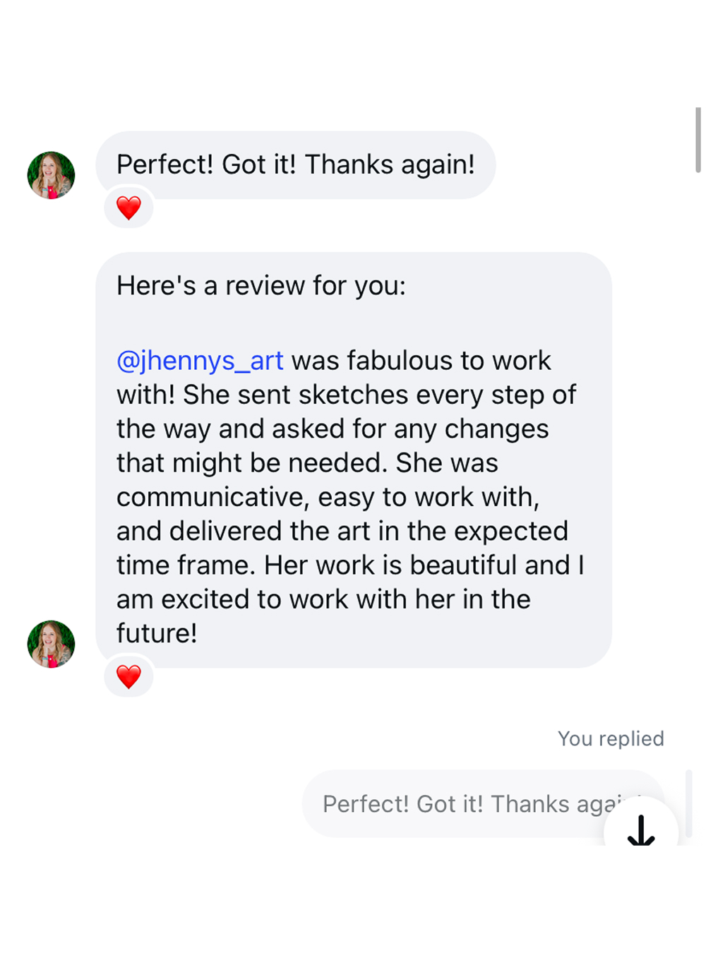 Client feedback 1